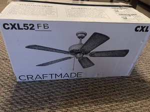 Craftmade Ceiling Fan CXL 52 Black In 