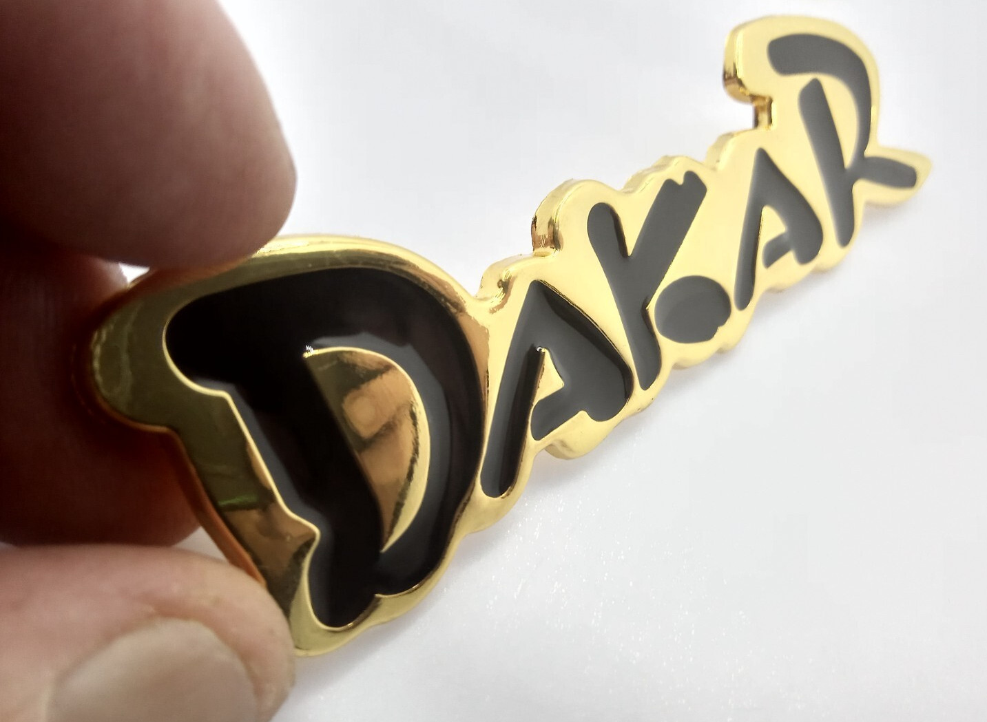 3D Dakar KFZ Metall Aufkleber Auto Rallye Gelände Sticker Motorsport Wüste Gold