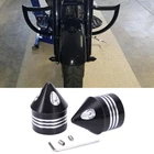 2x CNC Black Front Axle Nut Cover Cap For Harley Road King Road Glide 2008-2023