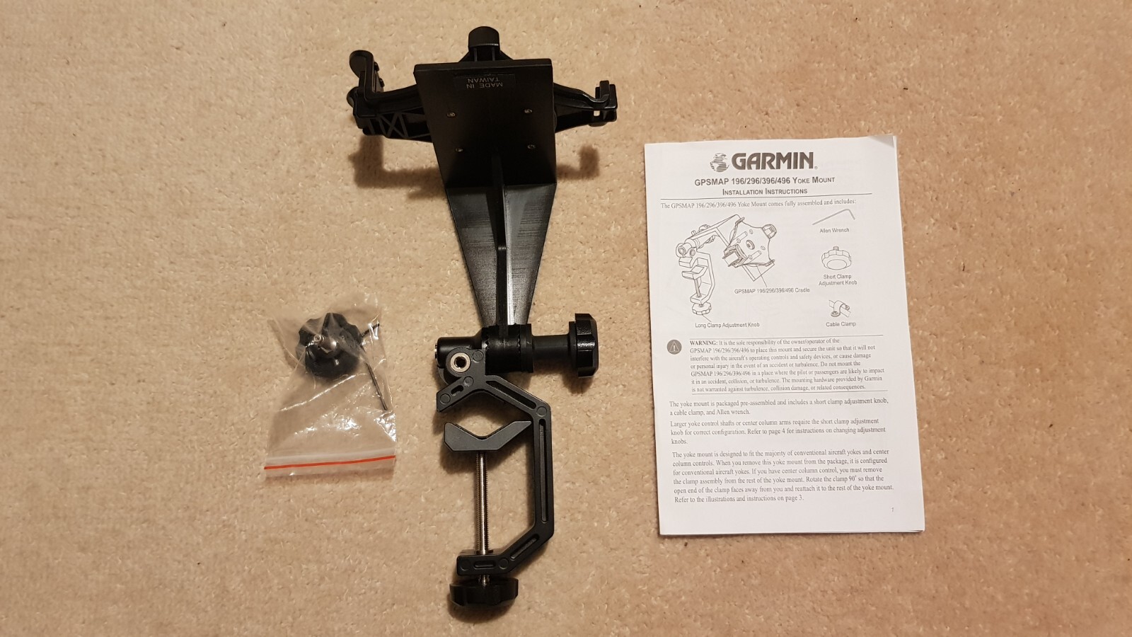 NEW Garmin Yoke Mount For GPSMAP 196, 296, 495, 496 0110080600 eBay