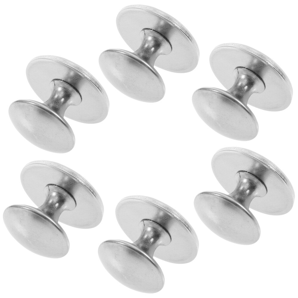 6pcs Round Knob Cupboard Wardrobe Door Knobs Aluminum Alloy Drawer Pull