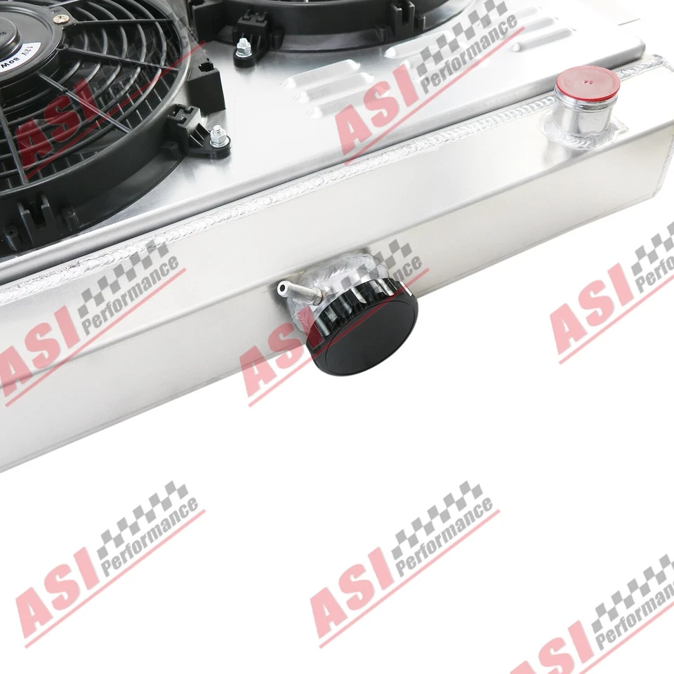 3-Row Radiator+Shroud Fan for 72-86 1974 1985 Jeep CJ/CJ5/CJ7 Chevy Small Block Foto 4 de 4