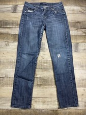 Kut From The Kloth Jeans Womens 4 Blue Denim Distressed Straight Casual Pants