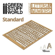 Letters and Numbers 10 mm STANDARD- Miniature Bases Raised letter sign