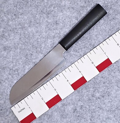 RADA COOKS UTILITY KNIFE 4.5'' SANTOKU BLADE BLACK HANDLE NEAR MINT CONDITION