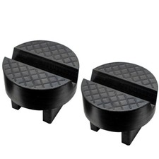 2x Axle Jack Stand Jack Rubber Pad Pinch Weld Slotted Frame Rail Safety Grip