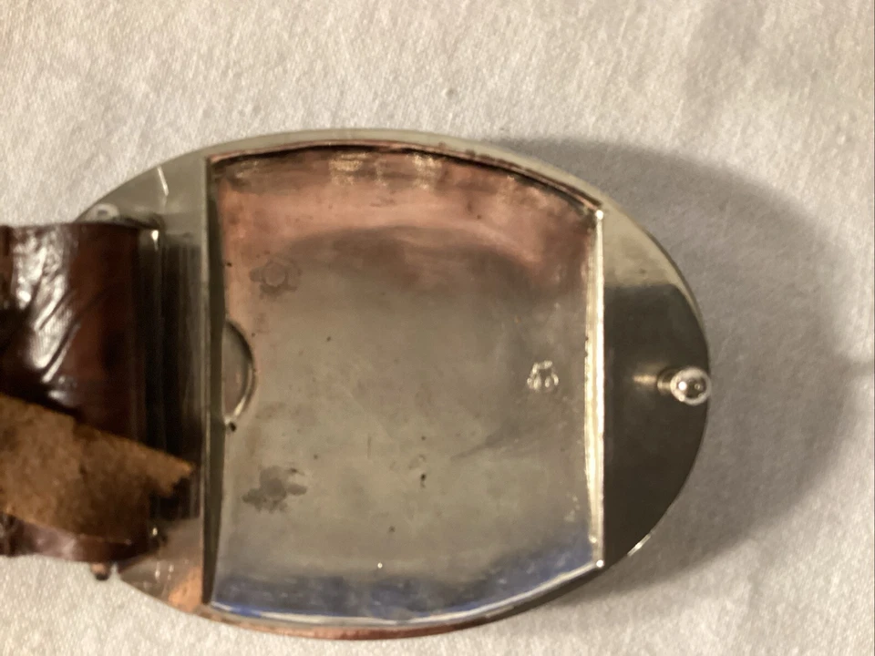 Cinturón de cuero Express plateado con tachuelas para mujer pequeño 37” vaquero occidental boho retro Foto 4 de 4