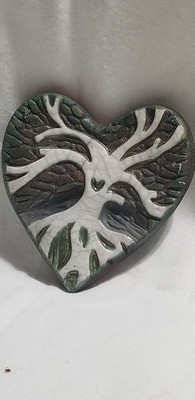 Jeremy Diller Raku Tree Of Life Brand New Incised Rainbow Coloring Art Pottery