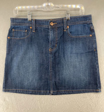 Gap Jeans Womens Skirt 8 Blue Stretch Denim Mini