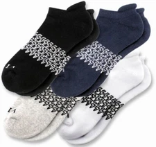 VIBEZ SOCKS-4 Pairs ⚡️ Ankle Socks. Size Medium Black/Navy/Grey/White