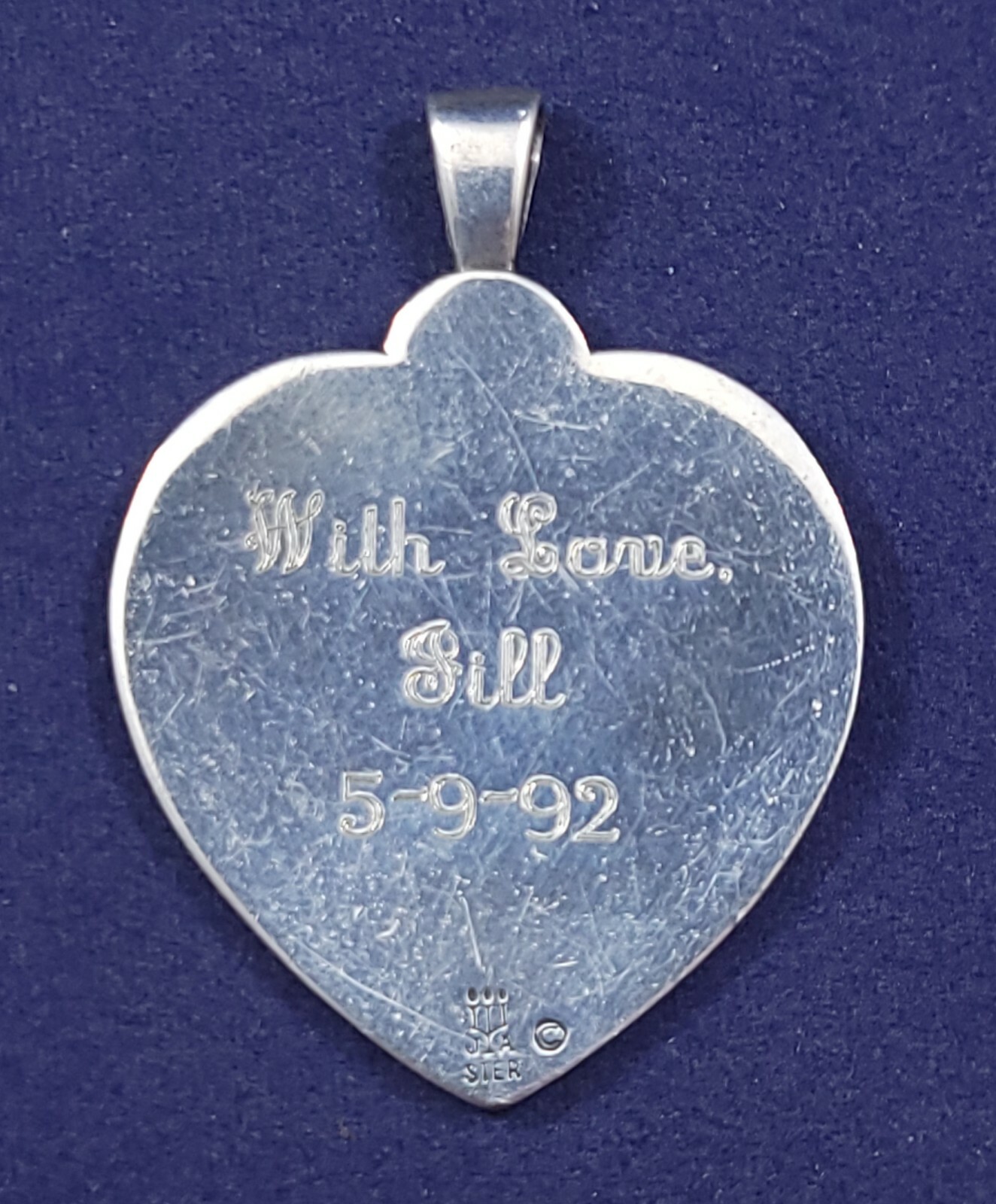 James Avery Patchwork Heart Pendant Sterling Silv… - image 2