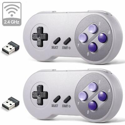 2.4GHZ USB Wireless SNES Controller Retro Gamepad Joypad for PC MAC Raspberry Pi