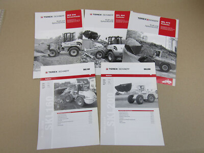 5 Prospekte Terex Schaeff SKS 634 844 873 SKL 160 200 Radlader Schwenklader