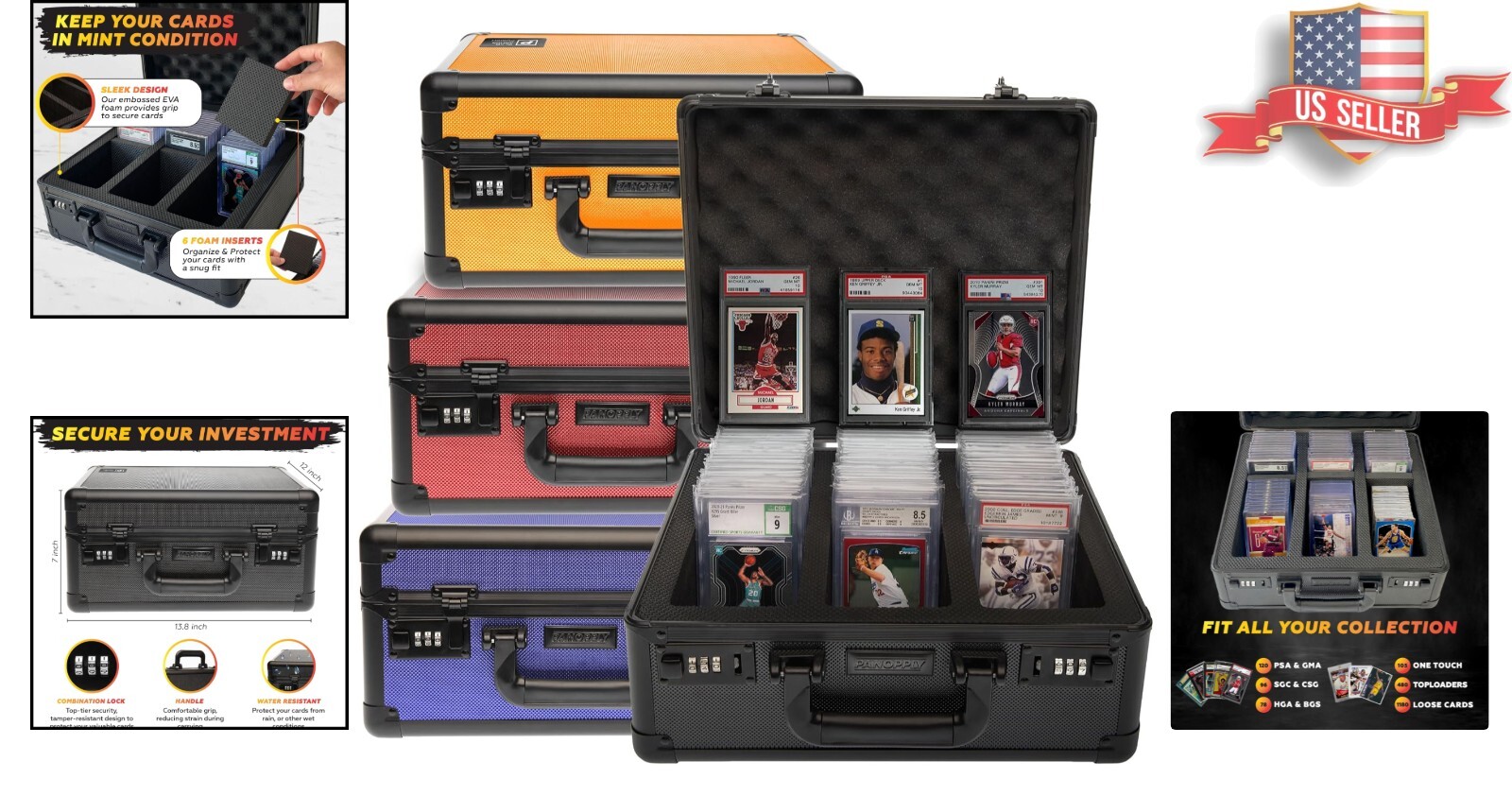 Versatile Black Card Storage Solution - Ideal for All Sports Card Collectors