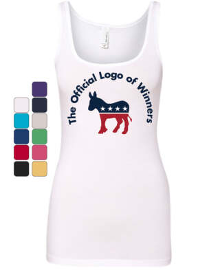 The Official Logo of Winners Women's Tank Top USA Democratic Party Donkey Top