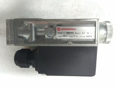 #ad Norgren 0820167 Herion Adjustable Pressure Pressure Switch Range 0.2to12Bar G1 4 $267.00
