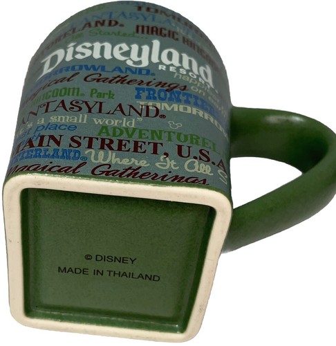 Disneyland Resort Parks Coffee Mug Cup Green Square Happiest Place on Earth - Picture 6 of 6