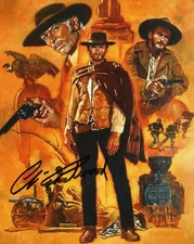 RP Clint Eastwood Signed Photo 8x10 Reprint COA Auto The Good Bad & Ugly Poster