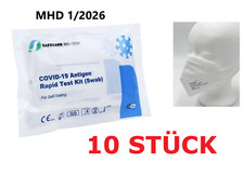 10x Corona Schnelltest Covid-19 Antigen Nasen Test Omikron BfArM PEI + 10x FFP2