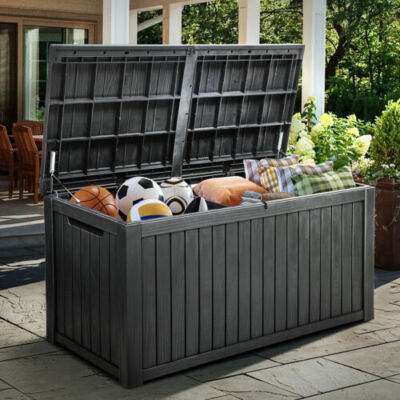 180 Gallon XXLarge Storage Deck Box Outdoor Patio Cushions Garden