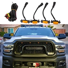 For Ram Power Wagon 11-22 Raptor Style Front Grille Amber LED Lights Grill Kit