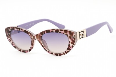 GUESS GU 7849 83Z Sunglasses Violet Havana Frame Gradient Mirror