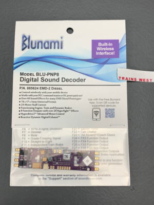 SoundTraxx Blunami BLU-PNP8 DCC Decoder 885624 EMD-2 Diesel