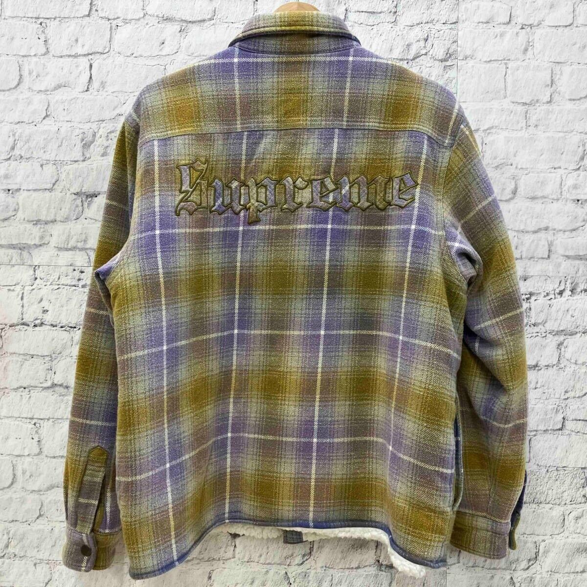 SUPREME 22AW Shearling Lined Flannel Shirt Shadow Plaid SUPREME 22AW Shearling Lined Flannel Shirt Shadow Plaid