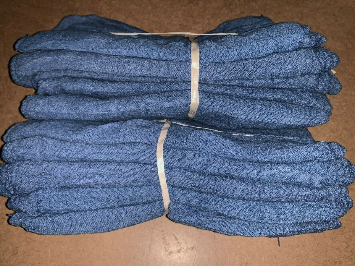 2500 Pack Of Blue Mechanics Shop Rags - 14x14 Inch Towels For Cleaning & Workshops