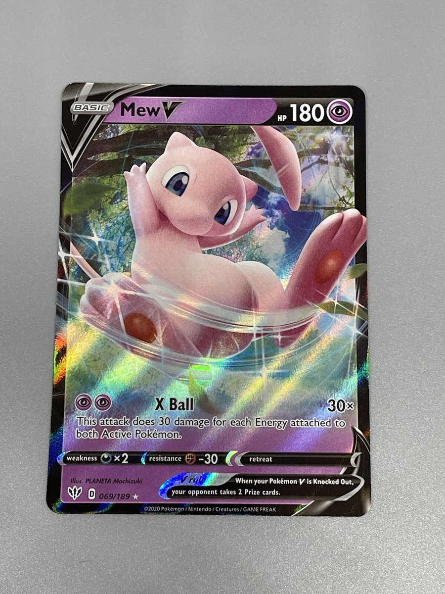 Mew V Pokemon Darkness Ablaze TCG 069/189 Full Art Ultra Rare | eBay