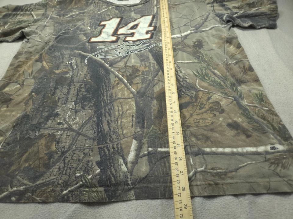 Camisa De Colección Tony Stewart Doble Extra Grande Marrón Camuflada Carreras Realtree Y2K  Foto 4 de 4