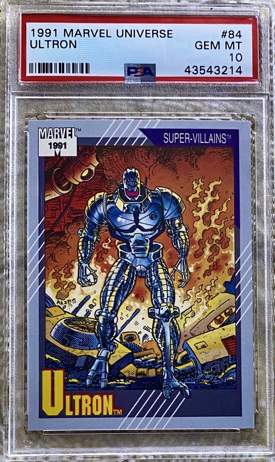 1991 MARVEL UNIVERSE ULTRON PSA 10