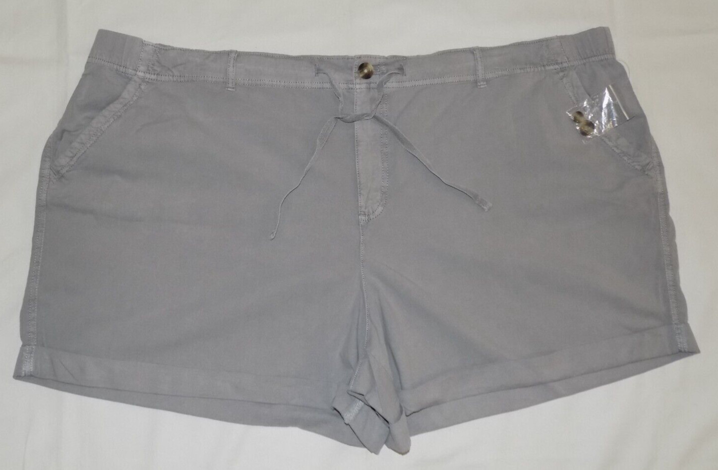Sonoma Women's Utility Shorts Ultracomfort Waistband Slvr Nckel 4X New