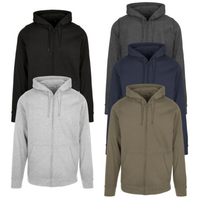 Build your Brand Basic Zip Hoody Sweatjacke Zipper Hoodie Fleece Kapuzenpullover