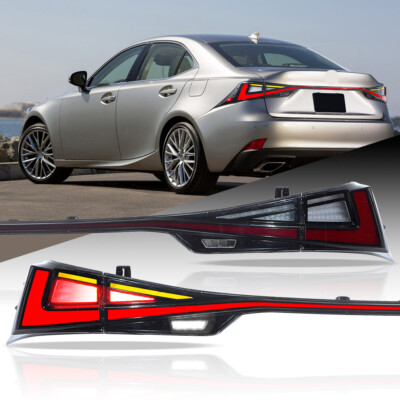 FULL LED Tail Lights For Lexus IS250 300h 350F 2014-2020 Rear Lamps w/Sequential