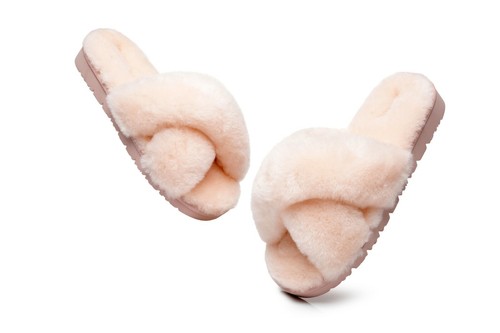 AUSTRALIAN SHEPHERD® UGG Slippers Women Fluffy Sheepskin Wool Thick Sole Leanna - Picture 16 of 28