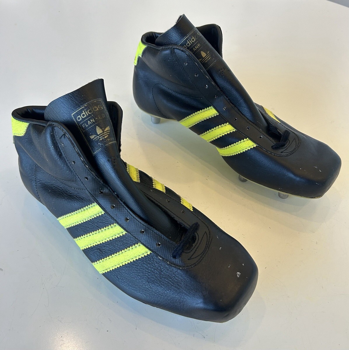 ADIDAS FLANKER Vintage New, Rare Rugby Boots US size 7.5 Made in ADIDAS FLANKER Vintage New, Rare Rugby Boots US size 7.5 Made in