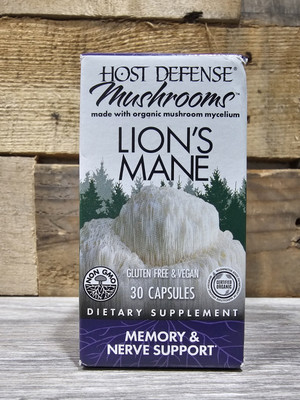 Host Defense Mushrooms Lion's Mane 30 Count Bottle New Expiration Date 3-19-2027