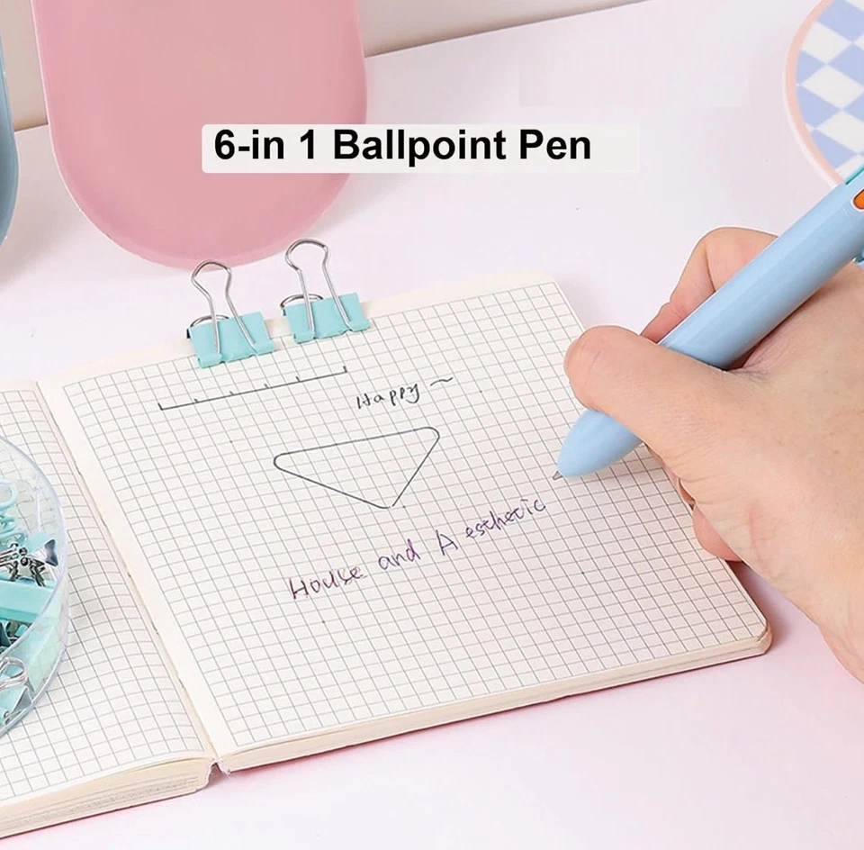 1 juego linda caja de regalo de útiles escolares - juego de papelería duradero y diverso, adecuado Foto 3 de 4