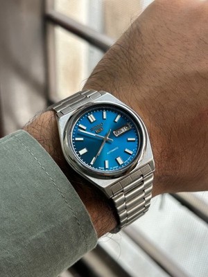 Seiko 5 Automatic 17 Jewels Teal Blue (Change) Japan Men's Wrist