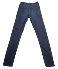 H M Skinny Jeans Womens 4 Blue Dark Wash Mid Rise Slim Fit Stretch Denim