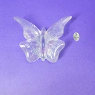 Fenton Glass Iridescent Opalescent Clear Butterfly Figurine Paperweight 4" Vtg