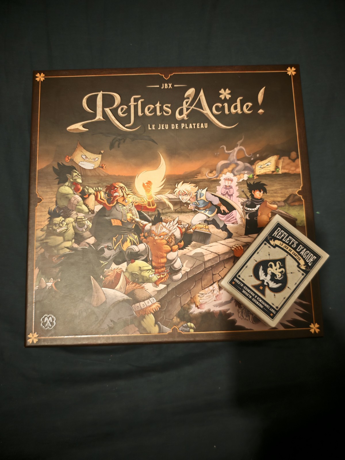 Jeu de plateau Reflet d'Acide et extension de cartes État Divin pour soirée jeux