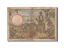 [#308293] Banknote, Tunisia, 1000 Francs, 1946, 1946-09-04, KM:26, VF