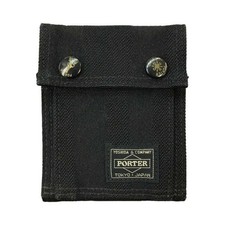 PORTER TANGO BLACK WALLET Men's Bifold Polyester Nylon Crepe Tango Black