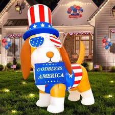4FT Tall Patriotic Independence Day 4th of July Inflatables Outdoor Decoratio...