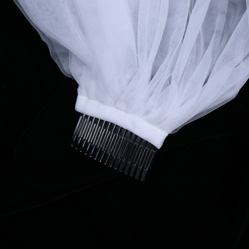 Double-layer Comb Yarn Bride Woman Women Wedding Veil Bridal Veils - Picture 7 of 12