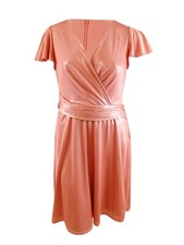 Lauren Ralph Lauren Women's Foiled Jersey Cocktail Dress (10, Pink)