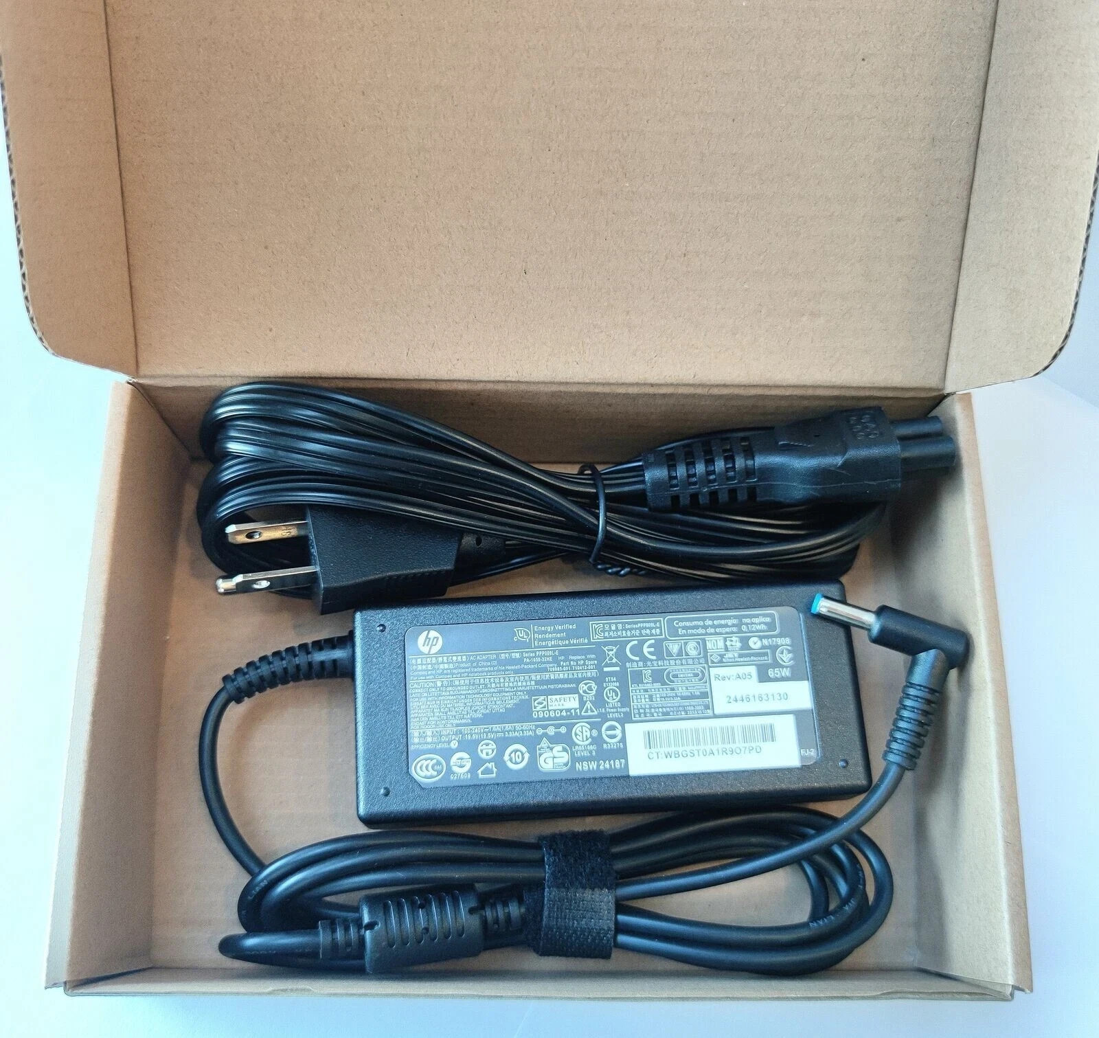 Genuine OEM HP Laptop Charger AC Power Adapter 65W Blue tip 4.5mm 19.5V 3.33A