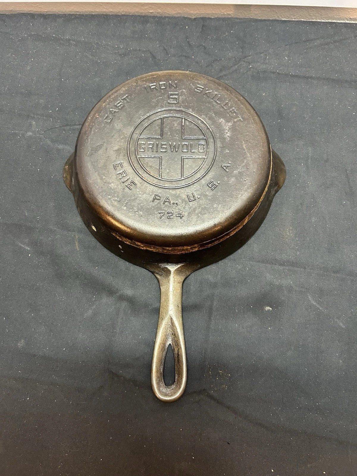 Vintage GRISWOLD Cast Iron SKILLET Frying Pan # 5